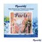 Figured'Art Mini Paint by Numbers Kit for Adults with Frame Travel Poster Paris Small format 8"x8" - Craft Art Painting DIY Canvas Already Stretched on a Wooden Frame